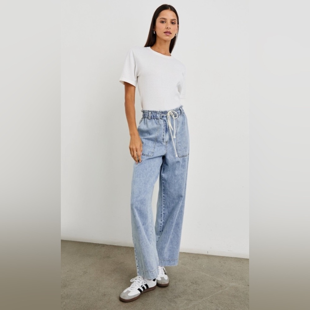 Rails Ryan Drawstring Wide Leg High Rise Jeans Large Current Season Cottagecore
